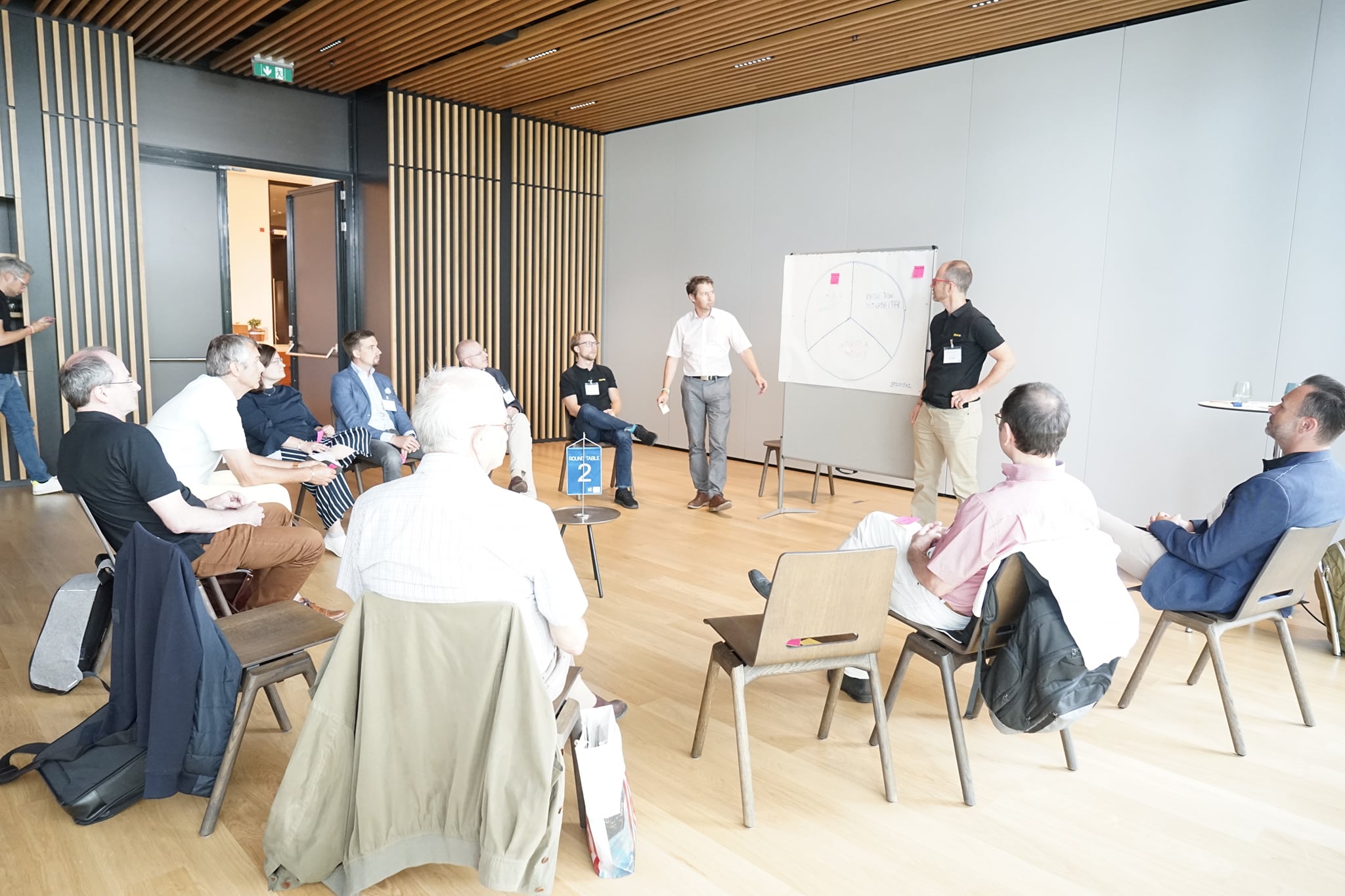 Roundtable, Sitzkreis mit diskutierenden Menschen