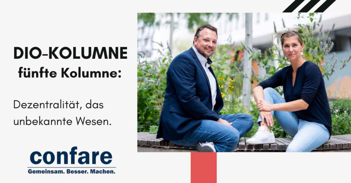 DIO-Kolumne bei Confare von Günther Tschabuschnig und Natascha Totzler